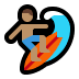 🏄🏽‍♂️ man surfing: medium skin tone display on Windows